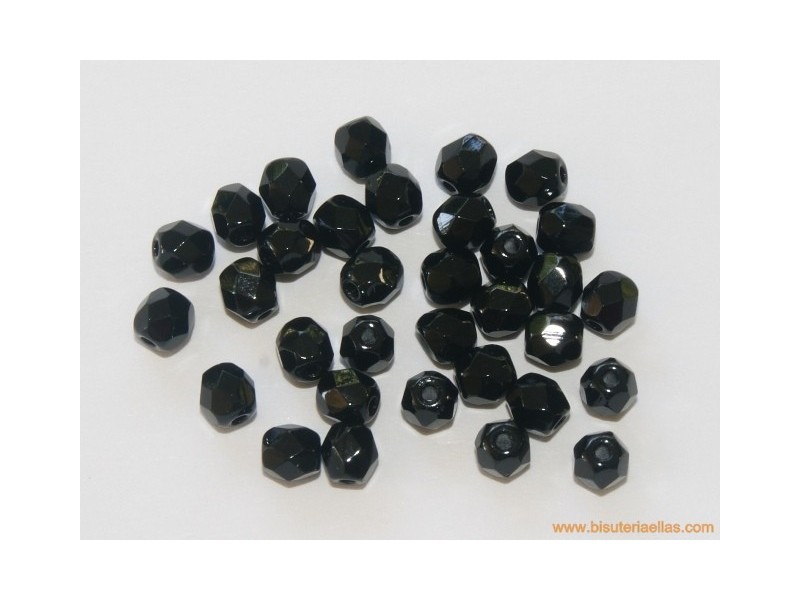 Bola facetada 4mm negro