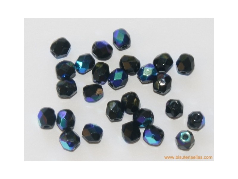 Bola facetada 4mm negro AB