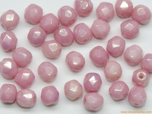 Bola facetada 4mm rosa...