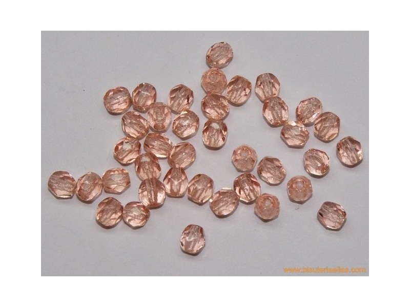 Bola facetada 4mm rosa opalino