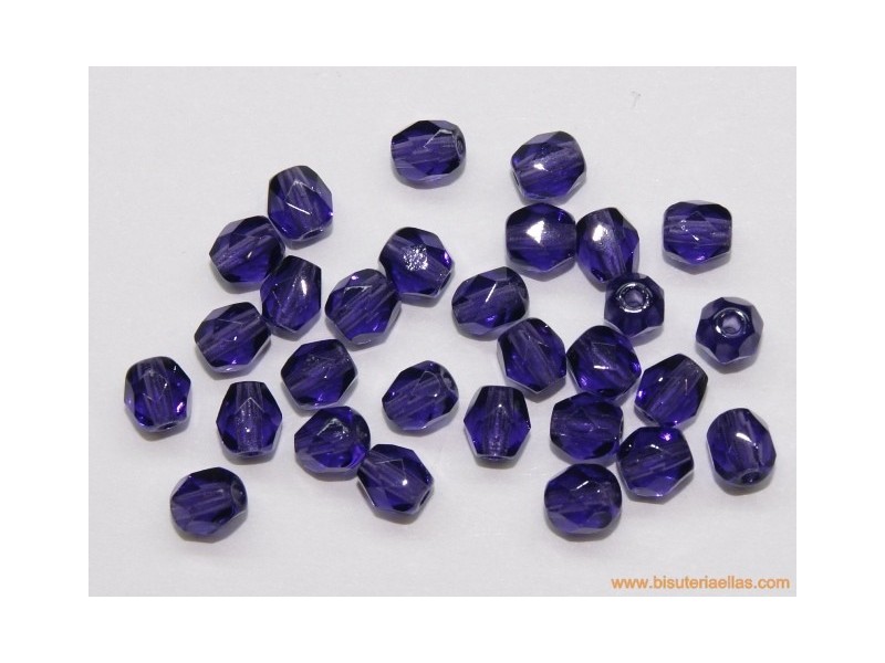 Bola facetada 4mm violeta oscuro