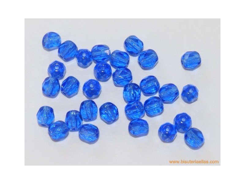 Bola facetada 4mm zafiro