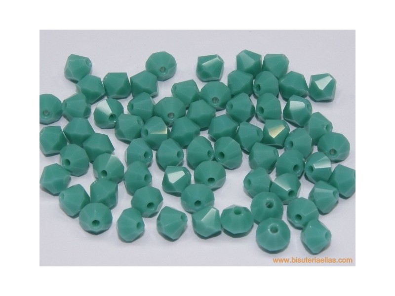 Tupí 4mm turquesa verde (10 uds.)