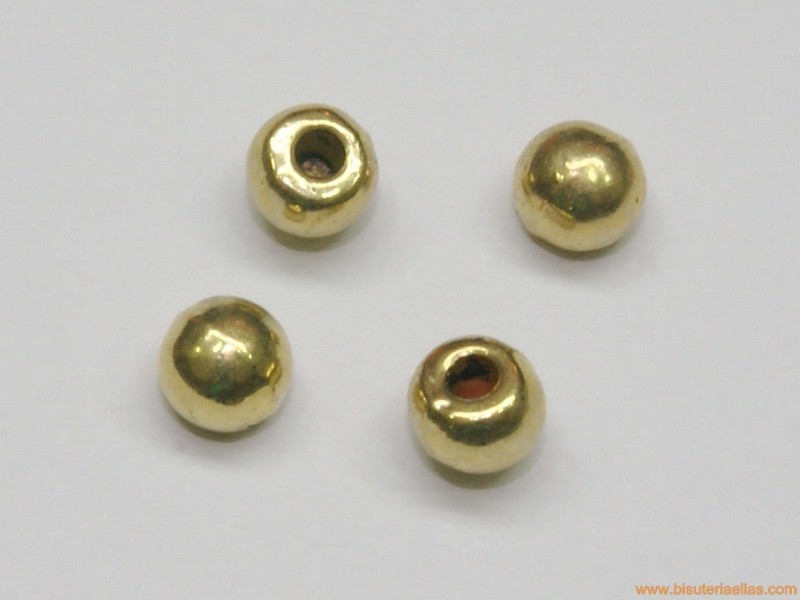 Bola 1/2 taladro paso 2mm dorada