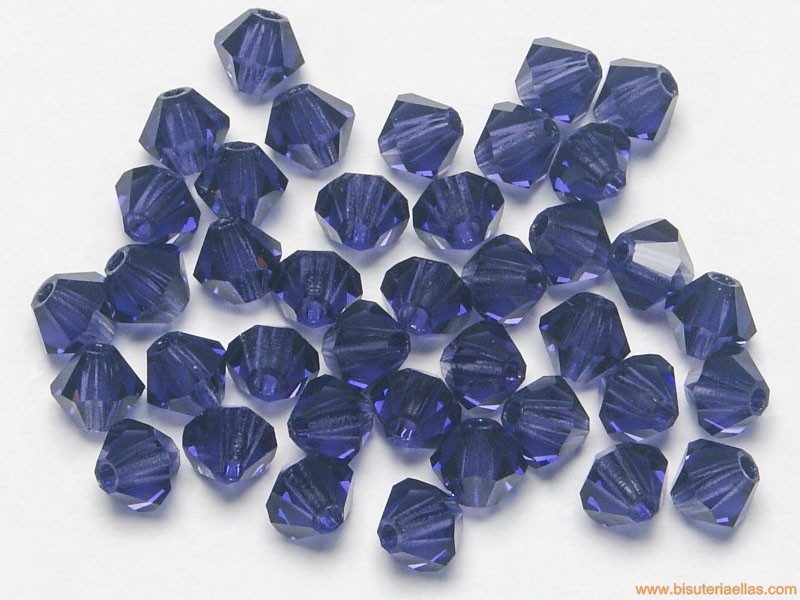 Tupí 4mm deep tanzanite (10 uds.)