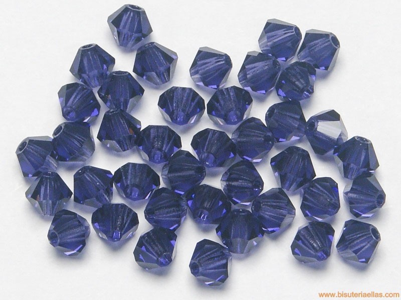Tupí 4mm deep tanzanite (120 uds.)