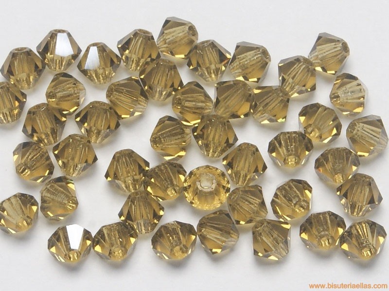 Tupí 4mm gold beryl (10 uds.)