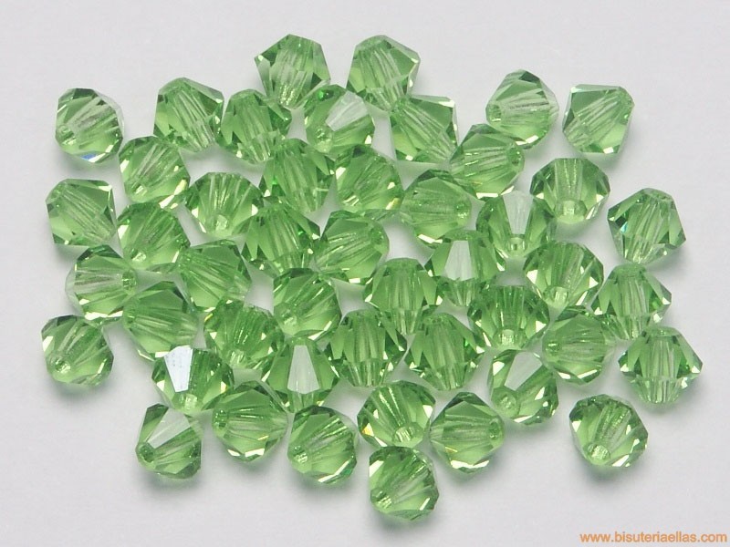 Tupí 4mm peridot (120 uds.)