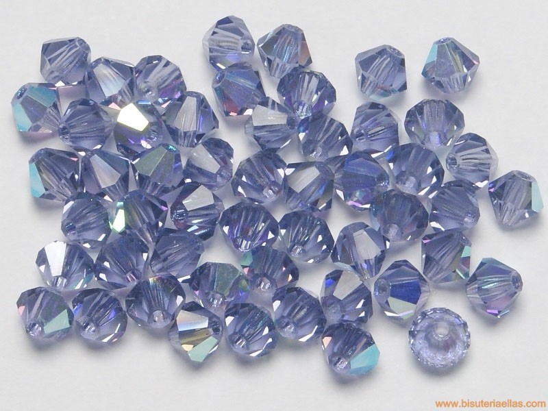 Tupí 4mm tanzanite AB (10 uds.)