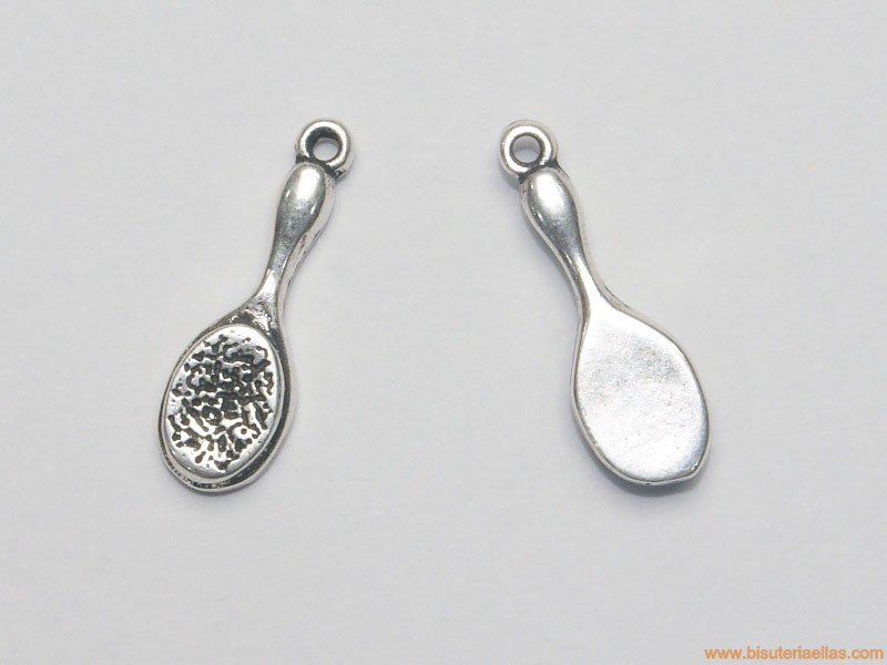 Charm zamak cepillo 22mm baño plata