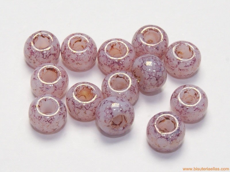 Rocalla 1/0 6,5mm paso 2,5mm lila jaspeado