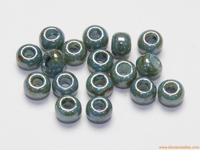 Rocalla 1/0 6,5mm paso 2,5mm azul oscuro jaspeado