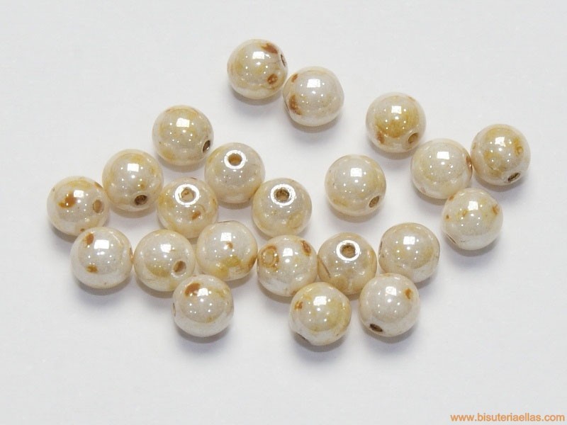 Bola cristal Ø4mm beige jaspeado