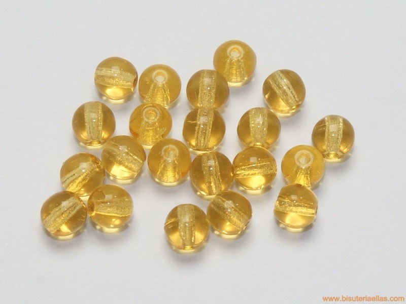 Bola cristal Ø4mm cristal ámbar