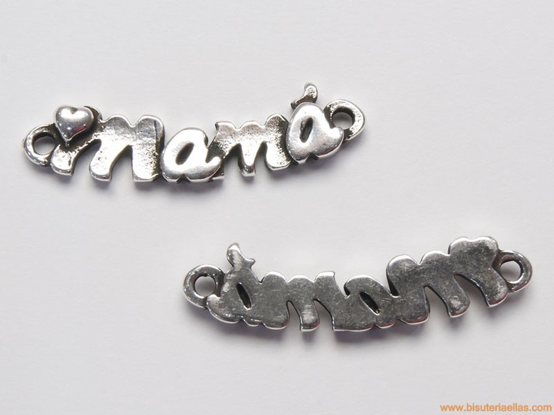 Entrepieza para gargantilla MAMA 39mm zamak baño plata