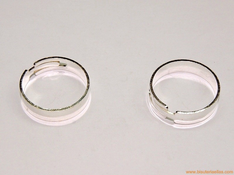 Base anillo en plata liso 5mm