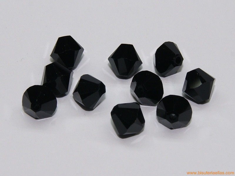 Tupí 6mm Swarovski jet