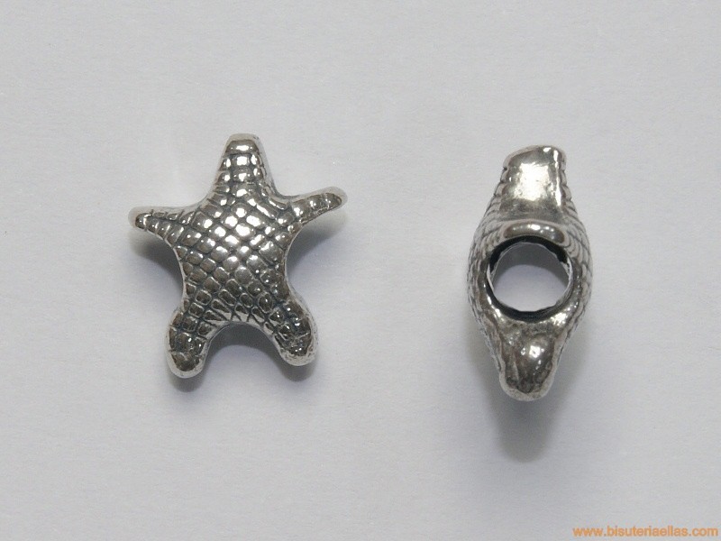 Entrepieza en plata para pandora estrella de mar 13mm