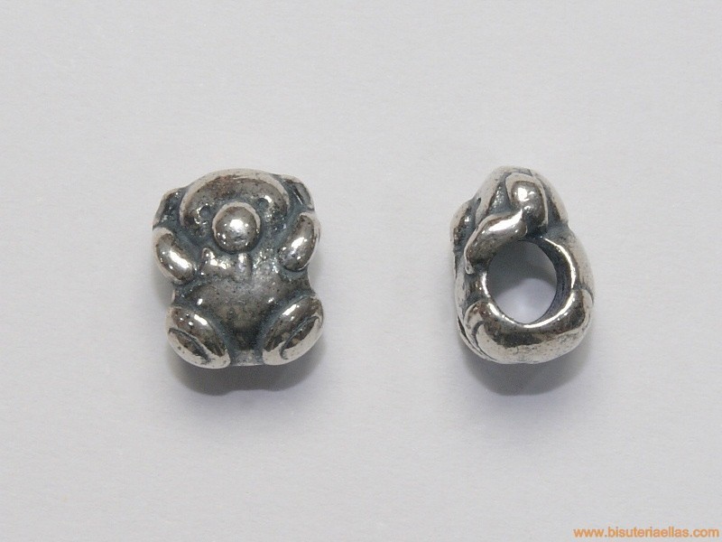 Entrepieza en plata para pandora koala 11x9mm