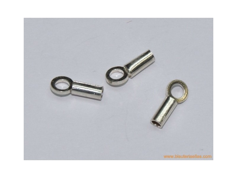 Terminal tubo paso 1,5mm en plata