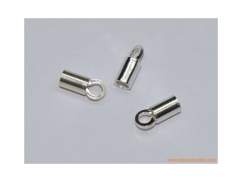 Terminal tubo paso 2,5mm en plata