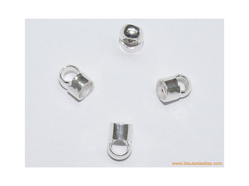 Terminal tubo paso 5mm en plata