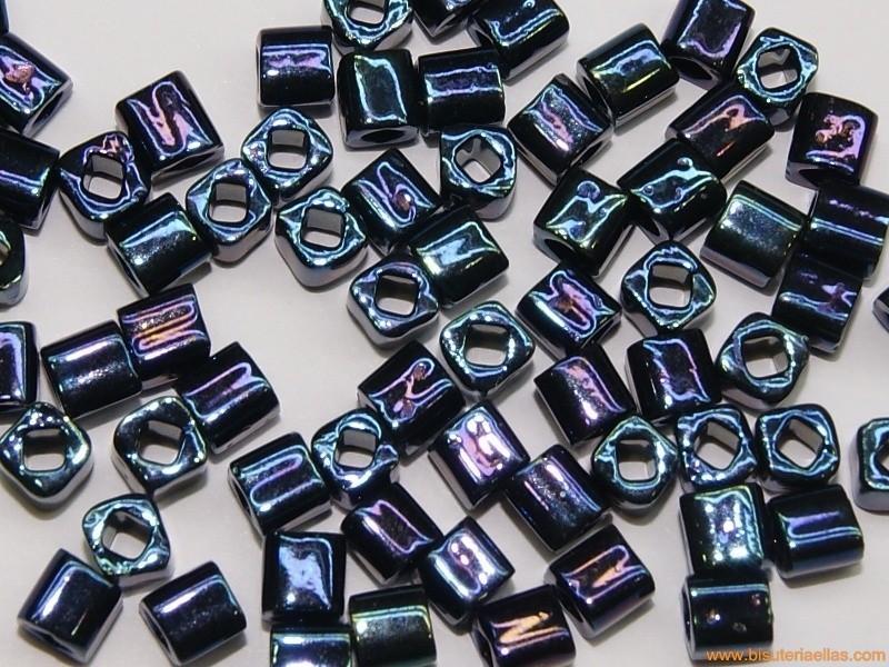 Cubo Toho 4mm Azul multicolor metalizado