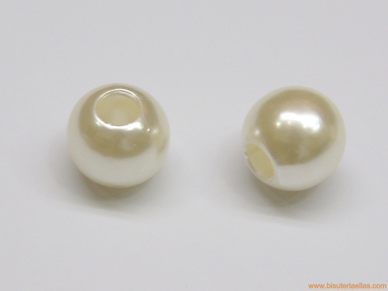 Bola perla sintética Ø14mm paso 5mm