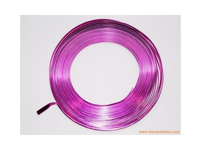 Aluminio plano 5mm fucsia (10m.)