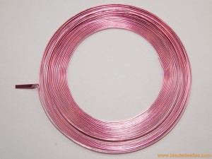 Aluminio plano 5mm rosa (10...