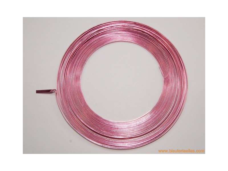 Aluminio plano 5mm rosa (10 m.)