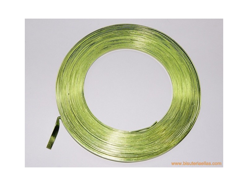 Aluminio plano 5mm verde (10m.)