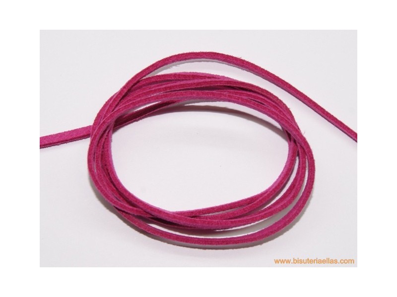 Tira de ante 3mm fucsia