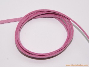 Tira de ante 3mm rosa