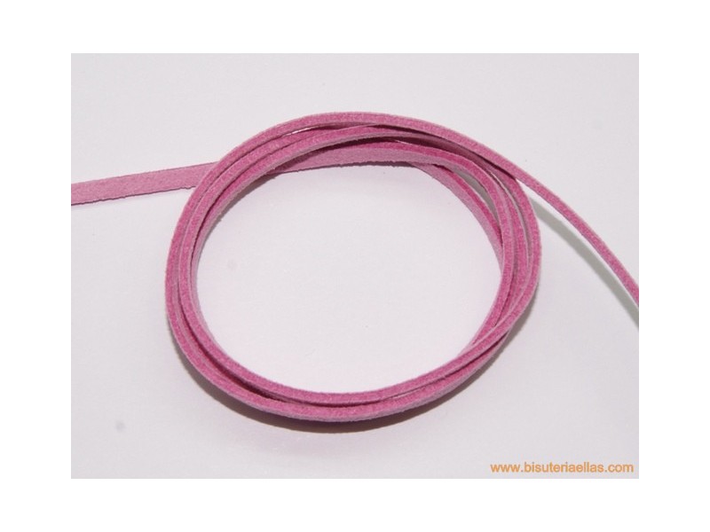 Tira de ante 3mm rosa