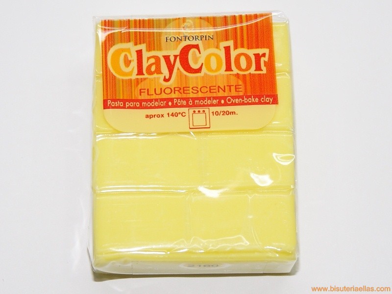 Arcilla de modelar para horno amarillo fluorescente
