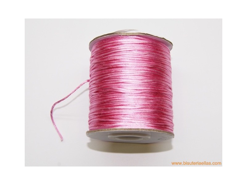 Cordón cola de ratón 1mm rosa bebé