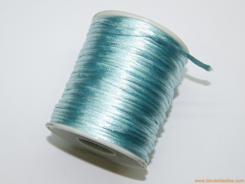 Cordón cola de ratón 2mm azul bebé (50 m.)