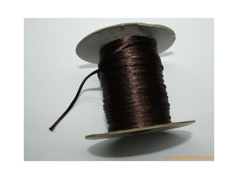 Cordón cola de ratón 2mm marrón chocolate (100 m.)