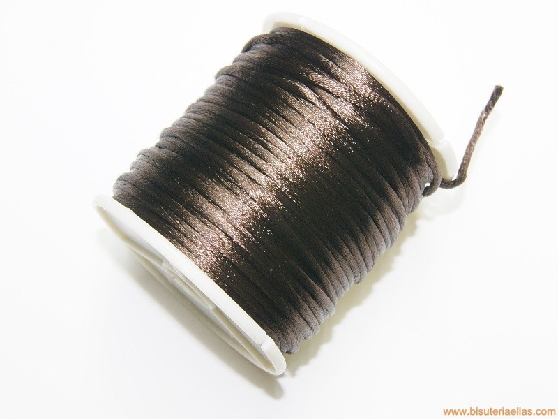 Cordón cola de ratón 2mm marrón chocolate (50 m.)