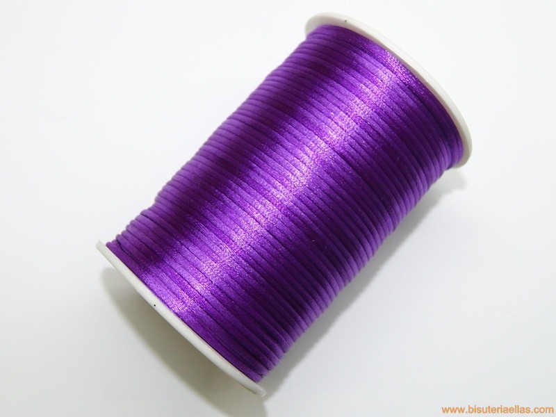 Cordón cola de ratón 2mm morado (100m.)