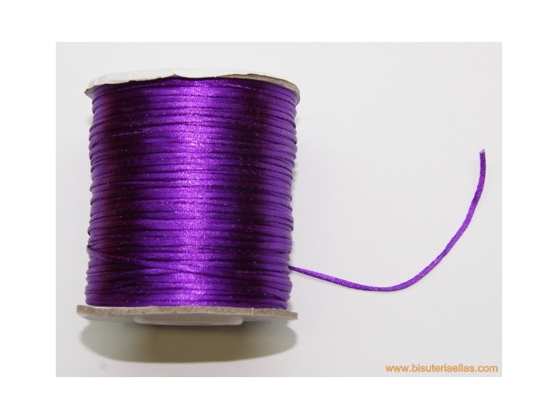 Cordón cola de ratón 2mm morado (23m.)