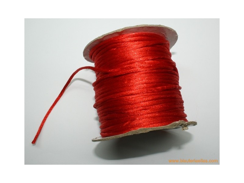 Cordón cola de ratón 2mm rojo (100 m.)