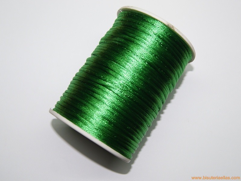 Cordón cola de ratón 2mm verde eléctrico (100 m.)