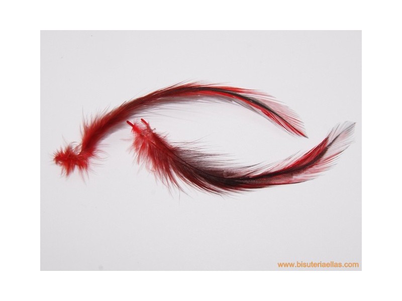 Pluma para tocado 9cm roja