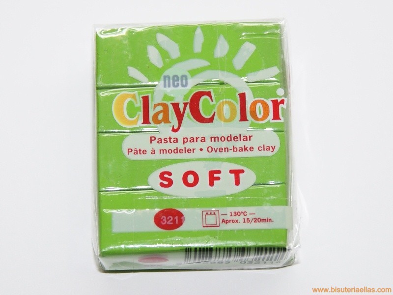 Arcilla de modelar para horno verde manzana