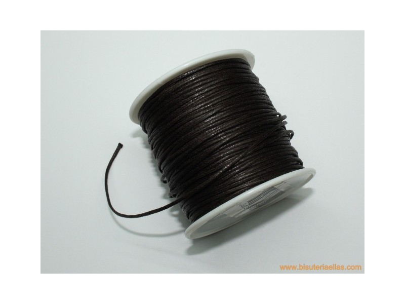 Cordón encerado 1mm chocolate (20 m.)