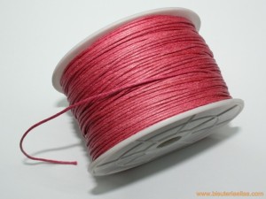 Cordón encerado 1mm rosa