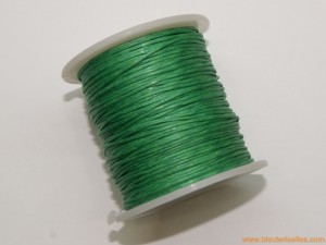 Cordón encerado 1mm verde...