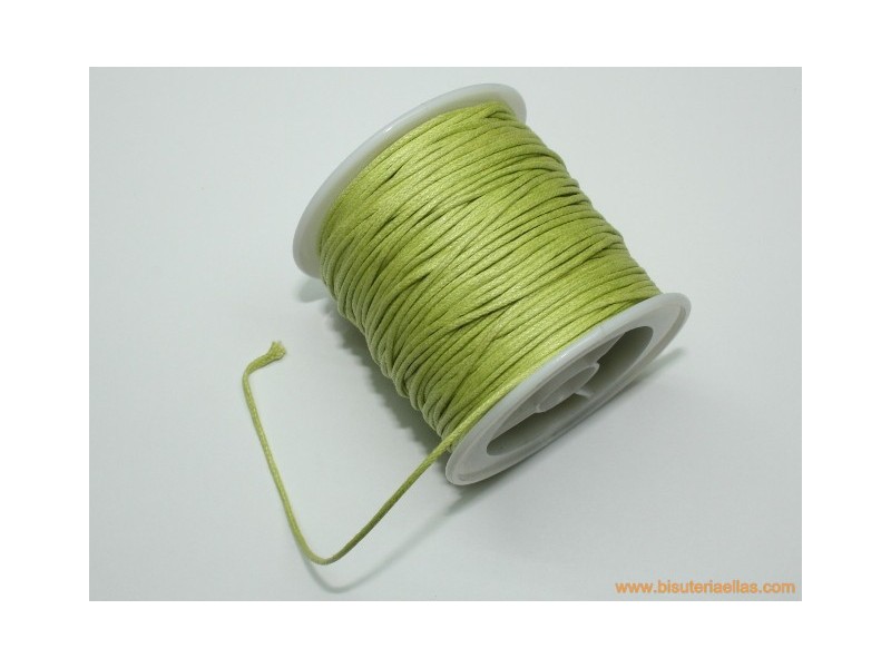 Cordón encerado 1mm verde pistacho (10 m.)